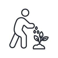 seedling icon. .Editable stroke.linear style sign for use web design,logo.Symbol illustration. vector