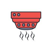 Smoke detector icon. .Editable stroke.linear style sign for use web design,logo.Symbol illustration. vector