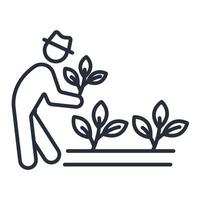 cultivation icon. .Editable stroke.linear style sign for use web design,logo.Symbol illustration. vector