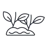 Sprout icon. .Editable stroke.linear style sign for use web design,logo.Symbol illustration. vector