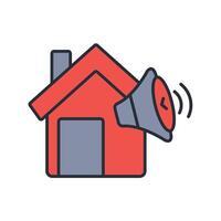 alarm system icon. .Editable stroke.linear style sign for use web design,logo.Symbol illustration. vector