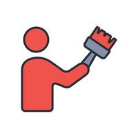 apply paint icon. .Editable stroke.linear style sign for use web design,logo.Symbol illustration. vector