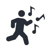 silly dance icon. .Editable stroke.linear style sign for use web design,logo.Symbol illustration. vector
