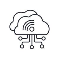 iot icon. .Editable stroke.linear style sign for use web design,logo.Symbol illustration. vector