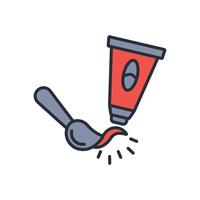 painting tube icon. .Editable stroke.linear style sign for use web design,logo.Symbol illustration. vector