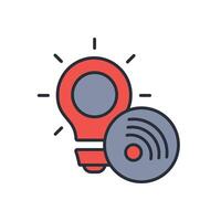 Smart light icon. .Editable stroke.linear style sign for use web design,logo.Symbol illustration. vector