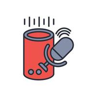 voice assistant icon. .Editable stroke.linear style sign for use web design,logo.Symbol illustration. vector
