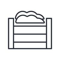 compost icon. .Editable stroke.linear style sign for use web design,logo.Symbol illustration. vector