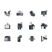 Home automation icon set..Editable stroke.linear style sign for use web design,logo.Symbol illustration. vector