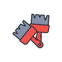 paintbrush icon. .Editable stroke.linear style sign for use web design,logo.Symbol illustration. vector