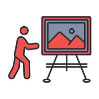 artwork icon. .Editable stroke.linear style sign for use web design,logo.Symbol illustration. vector