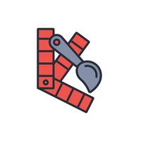 palette icon. .Editable stroke.linear style sign for use web design,logo.Symbol illustration. vector
