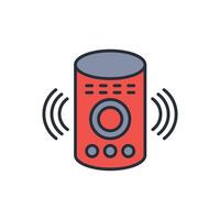 Smart speaker icon. .Editable stroke.linear style sign for use web design,logo.Symbol illustration. vector