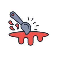 paint stain icon. .Editable stroke.linear style sign for use web design,logo.Symbol illustration. vector