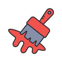 paint brush icon. .Editable stroke.linear style sign for use web design,logo.Symbol illustration. vector