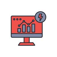 Energy Monitoring icon. .Editable stroke.linear style sign for use web design,logo.Symbol illustration. vector