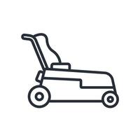 Lawn Mower icon. .Editable stroke.linear style sign for use web design,logo.Symbol illustration. vector