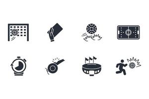 Football and soccer icon set..Editable stroke.linear style sign for use web design,logo.Symbol illustration. vector