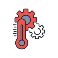 Climate control icon. .Editable stroke.linear style sign for use web design,logo.Symbol illustration. vector