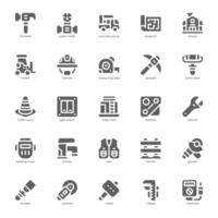 Construction and Tool icon pack for your website, mobile, presentation, and logo design. Construction and Tool icon glyph design. graphics illustration and editable stroke. vector