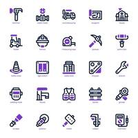 Construction and Tool icon pack for your website, mobile, presentation, and logo design. Construction and Tool icon dual tone design. graphics illustration and editable stroke. vector