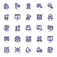 Quality Control icon pack for your website, mobile, presentation, and logo design. Quality Control icon dual tone design. graphics illustration and editable stroke. vector