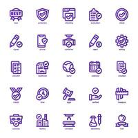 Quality Control icon pack for your website, mobile, presentation, and logo design. Quality Control icon basic line gradient design. graphics illustration and editable stroke. vector