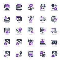 Delivery Service icon pack for your website, mobile, presentation, and logo design. Delivery Service icon dual tone design. graphics illustration and editable stroke. vector