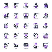Delivery Service icon pack for your website, mobile, presentation, and logo design. Delivery Service icon dual tone design. graphics illustration and editable stroke. vector