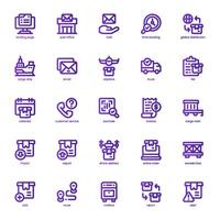 Delivery Service icon pack for your website, mobile, presentation, and logo design. Delivery Service icon basic line gradient design. graphics illustration and editable stroke. vector