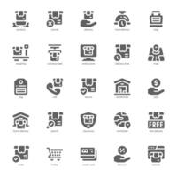 Delivery Service icon pack for your website, mobile, presentation, and logo design. Delivery Service icon glyph design. graphics illustration and editable stroke. vector