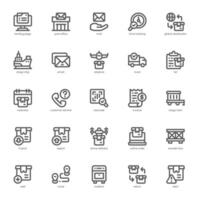Delivery Service icon pack for your website, mobile, presentation, and logo design. Delivery Service icon outline design. graphics illustration and editable stroke. vector