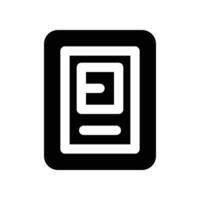 Tablet icon. glyph icon for your website, mobile, presentation, and logo design. vector