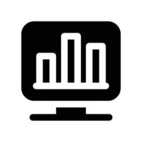 Bar Chart icon. glyph icon for your website, mobile, presentation, and logo design. vector