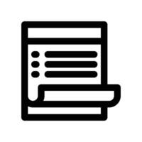 Notes icon. line icon for your website, mobile, presentation, and logo design. vector