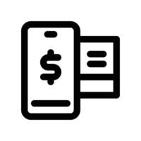 Online Payment icon. line icon for your website, mobile, presentation, and logo design. vector