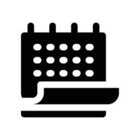 Calendar icon. glyph icon for your website, mobile, presentation, and logo design. vector