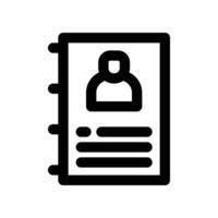 Contact Book icon. line icon for your website, mobile, presentation, and logo design. vector