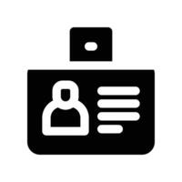 Id Card icon. glyph icon for your website, mobile, presentation, and logo design. vector