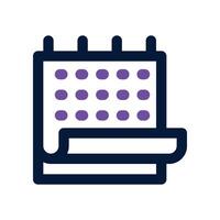 Calendar icon. dual tone icon for your website, mobile, presentation, and logo design. vector