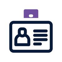 Id Card icon. dual tone icon for your website, mobile, presentation, and logo design. vector