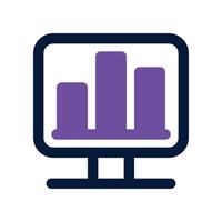 Bar Chart icon. dual tone icon for your website, mobile, presentation, and logo design. vector