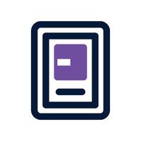 Tablet icon. dual tone icon for your website, mobile, presentation, and logo design. vector