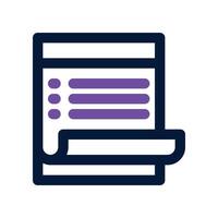 Notes icon. dual tone icon for your website, mobile, presentation, and logo design. vector