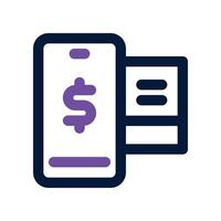 Online Payment icon. dual tone icon for your website, mobile, presentation, and logo design. vector
