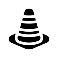 traffic cone icon. glyph icon for your website, mobile, presentation, and logo design. vector