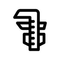 caliper icon. line icon for your website, mobile, presentation, and logo design. vector