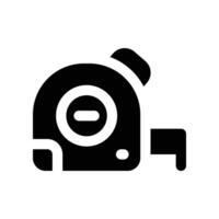 measuring tape icon. glyph icon for your website, mobile, presentation, and logo design. vector