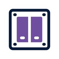 light switch icon. dual tone icon for your website, mobile, presentation, and logo design. vector