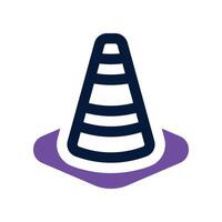 traffic cone icon. dual tone icon for your website, mobile, presentation, and logo design. vector